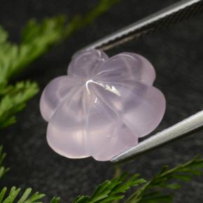 Quarzo rosa naturale rosa da 9,53 ct, taglio fiore, trasparente