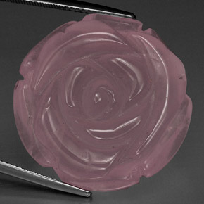 Quarzo rosa naturale rosa da 58,19 ct, trasparente, trasparente/traslucido