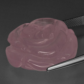 Quarzo rosa naturale rosa da 58,19 ct, trasparente, trasparente/traslucido
