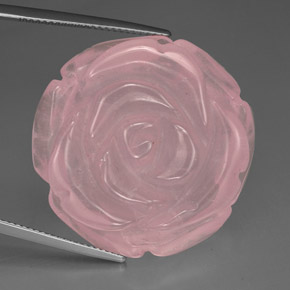 Quarzo rosa naturale rosa da 71,47 ct, trasparente, trasparente/traslucido