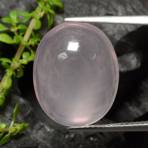 Quarzo rosa naturale rosa da 12,96 ct, trasparente, trasparente/traslucido