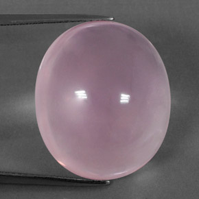 Quarzo rosa naturale rosa da 31,69 ct, taglio ovale, trasparente