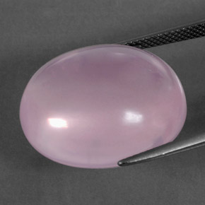 Quarzo rosa naturale rosa da 31,69 ct, taglio ovale, trasparente