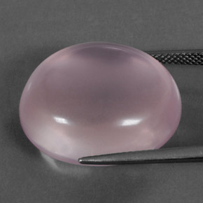Quarzo rosa naturale rosa da 35,78 ct, taglio ovale, trasparente