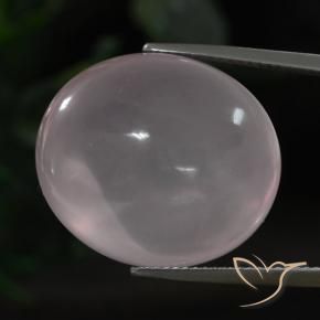 Quarzo rosa Rosa rosa naturale da 33.08 ct, Ovale, Trasparente