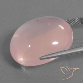 Quarzo rosa Rosa chiaro naturale da 45.90 ct, Ovale, Trasparente