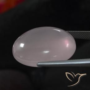 Quarzo rosa Rosa chiaro naturale da 39.82 ct, Ovale, Trasparente