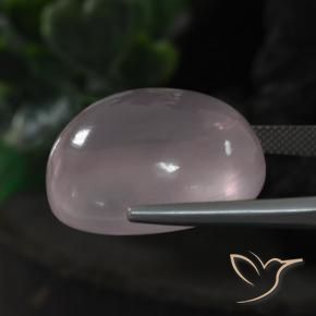 Quarzo rosa Rosa chiaro naturale da 51.32 ct, Ovale, Trasparente