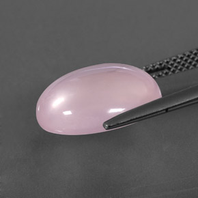 Quarzo rosa naturale rosa da 7,46 ct, taglio ovale, trasparente