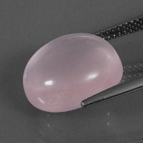 Quarzo rosa naturale rosa da 10,12 ct, taglio ovale, trasparente