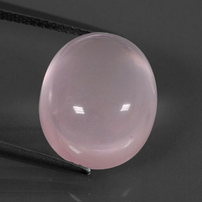 Quarzo rosa naturale rosa da 10,04 ct, taglio ovale, trasparente