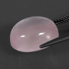 Quarzo rosa naturale rosa da 10,04 ct, taglio ovale, trasparente