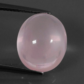 Quarzo rosa naturale rosa da 8,60 ct, taglio ovale, trasparente