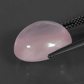 Quarzo rosa naturale rosa da 8,60 ct, taglio ovale, trasparente