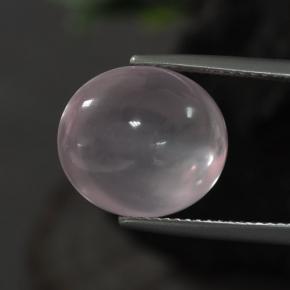 Quarzo rosa naturale rosa da 11,10 ct, taglio ovale, trasparente