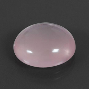 Quarzo rosa naturale rosa da 7,43 ct, taglio ovale, trasparente
