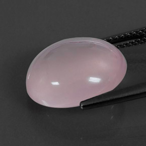 Quarzo rosa naturale rosa da 7,43 ct, taglio ovale, trasparente