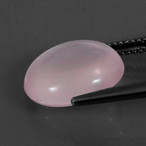 Quarzo rosa naturale rosa da 7,22 ct, taglio ovale, trasparente