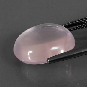 Quarzo rosa naturale rosa da 8,29 ct, taglio ovale, trasparente