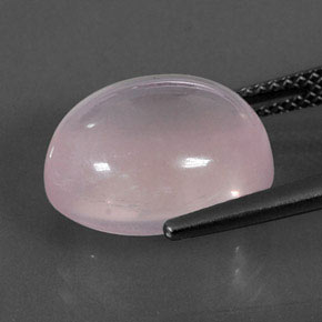 Quarzo rosa naturale rosa da 9,85 ct, taglio ovale, trasparente