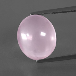 Quarzo rosa naturale rosa da 8,07 ct, taglio ovale, trasparente