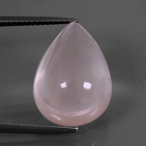 Quarzo rosa naturale rosa da 13,67 ct, taglio a pera, trasparente
