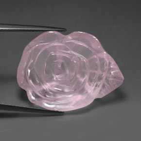 Quarzo rosa naturale rosa da 27,23 ct, trasparente, trasparente/traslucido