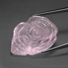 Quarzo rosa naturale rosa da 27,23 ct, trasparente, trasparente/traslucido