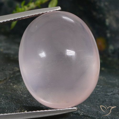 36.82ct Naturale Rosa chiaro Quarzo rosa, Ovale, Trasparente