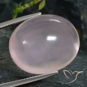 Quarzo rosa Rosa chiaro naturale da 36.82 ct, Ovale, Trasparente