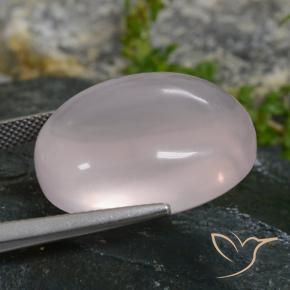 Quarzo rosa Rosa Molto Chiaro naturale da 38.60 ct, Ovale, Trasparente