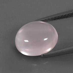 Quarzo rosa naturale rosa da 3,44 ct, trasparente, trasparente/traslucido