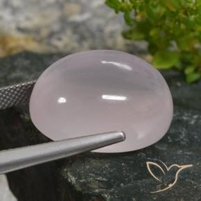 Quarzo rosa Rosa molto chiaro naturale da 26.92 ct, Ovale, Traslucido