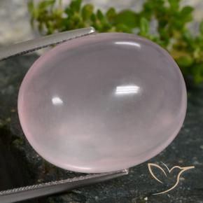 Quarzo rosa Rosa corallo naturale da 35.16 ct, Ovale, Traslucido
