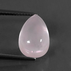 Quarzo rosa naturale rosa da 5,74 ct, taglio a pera, trasparente