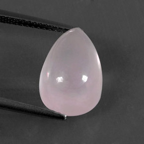 Quarzo rosa naturale rosa da 5,93 ct, taglio a pera, trasparente