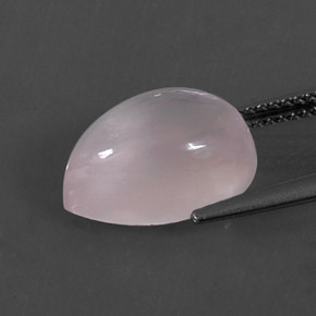 Quarzo rosa naturale rosa da 5,93 ct, taglio a pera, trasparente