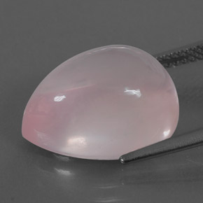Quarzo rosa naturale rosa da 11,54 ct, taglio a pera, trasparente