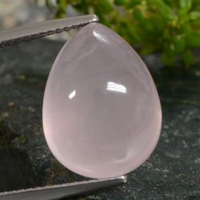 Quarzo rosa naturale rosa da 13,35 ct, taglio a pera, traslucido