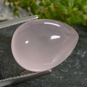 Quarzo rosa naturale rosa da 13,35 ct, taglio a pera, traslucido