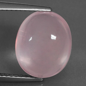 Quarzo rosa naturale rosa da 6,10 ct, taglio ovale, trasparente