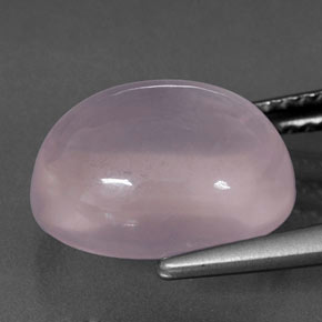 Quarzo rosa naturale rosa da 5,71 ct, taglio ovale, trasparente