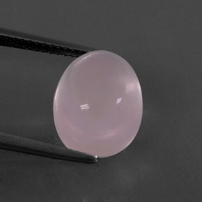Quarzo rosa naturale rosa da 7,42 ct, taglio ovale, trasparente