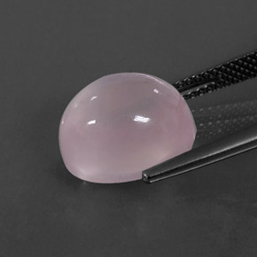 Quarzo rosa naturale rosa da 7,42 ct, taglio ovale, trasparente