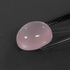 Quarzo rosa naturale rosa da 6,41 ct, taglio ovale, trasparente