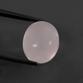 Quarzo rosa naturale rosa da 5,50 ct, taglio ovale, trasparente