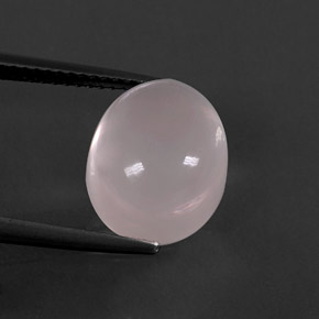 Quarzo rosa naturale rosa da 6,70 ct, taglio ovale, trasparente