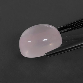 Quarzo rosa naturale rosa da 6,70 ct, taglio ovale, trasparente