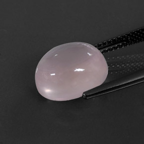 Quarzo rosa naturale rosa da 5,82 ct, taglio ovale, trasparente