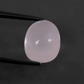 Quarzo rosa naturale rosa da 5,59 ct, taglio ovale, trasparente